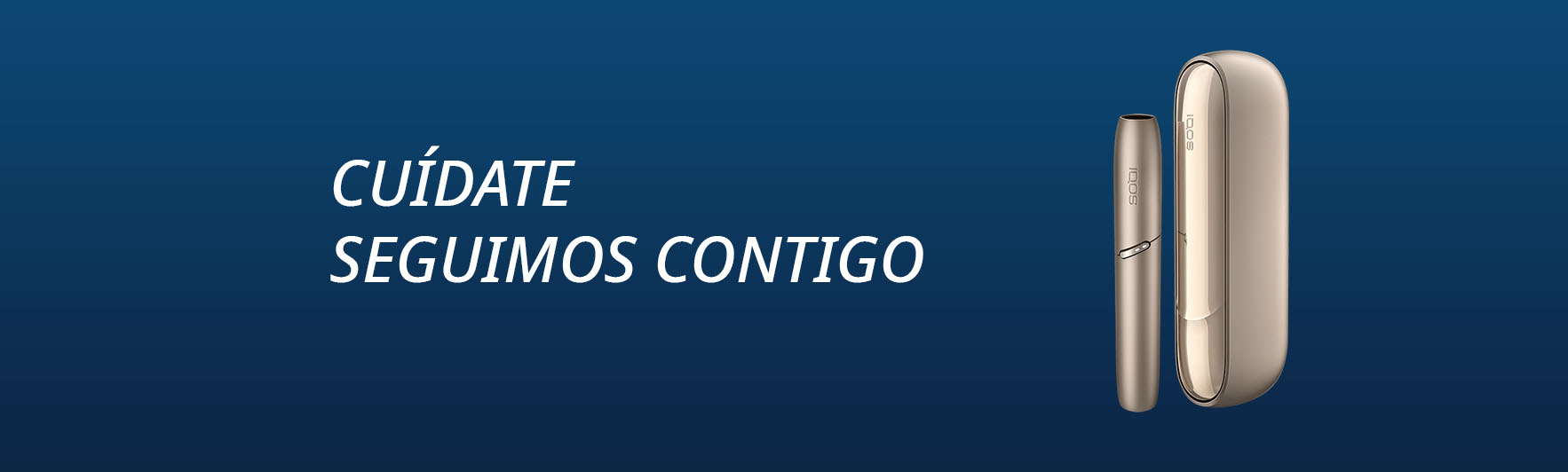 Kit IQOS 3 DUO sobre fondo azul