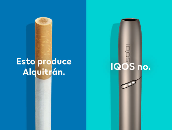 Un cigarrillo produce alquitrán. IQOS no.