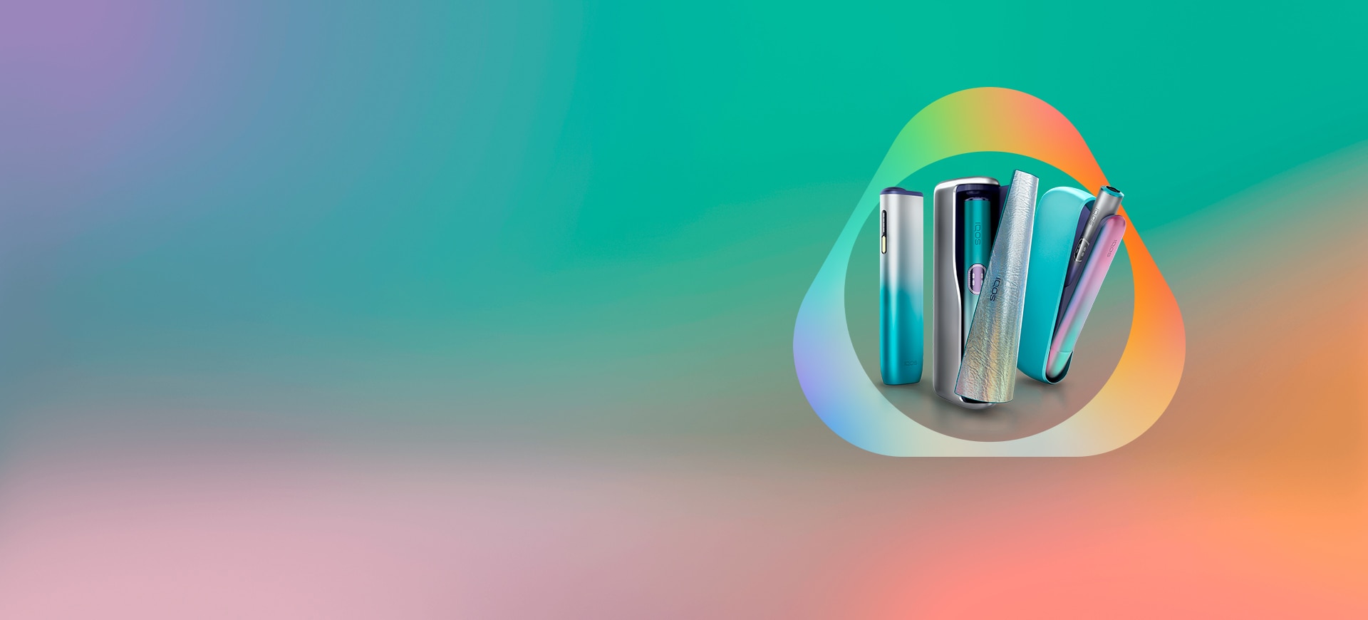 Fondo degradado de colores con Dispositivos IQOS