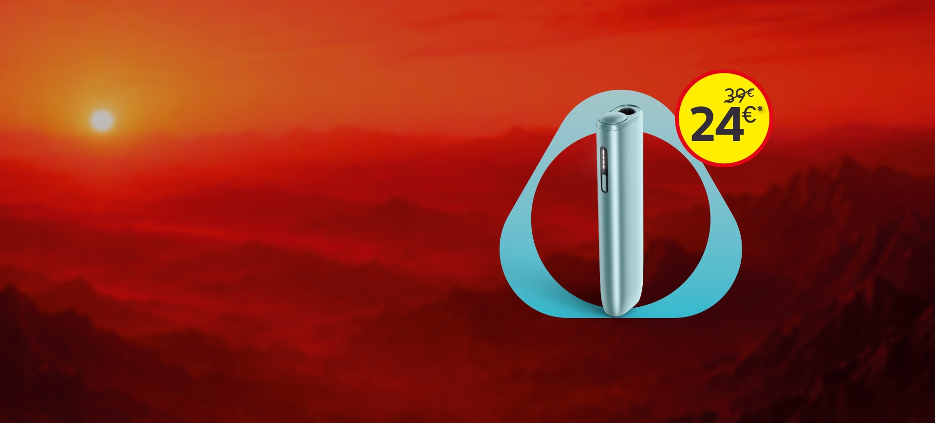 Dispositivo Iqos en Atardecer