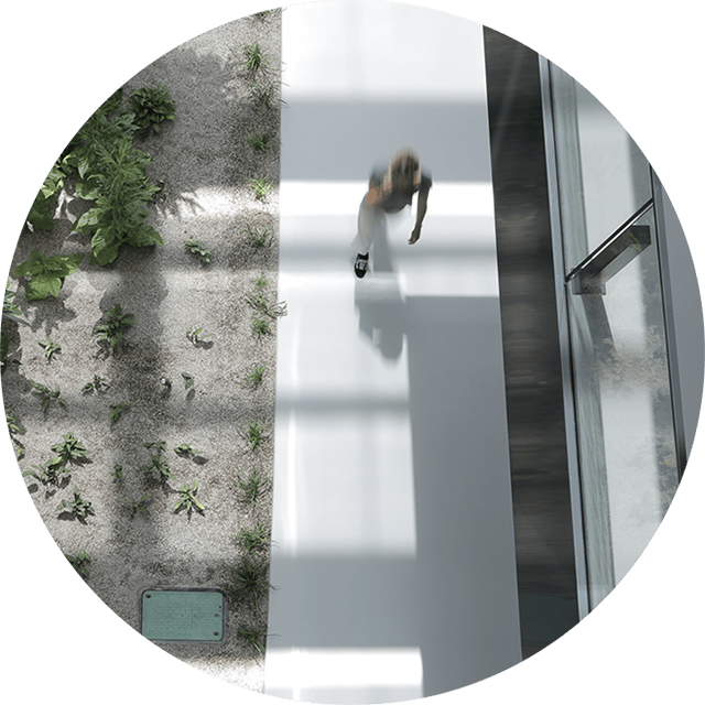 Person walking on a path
