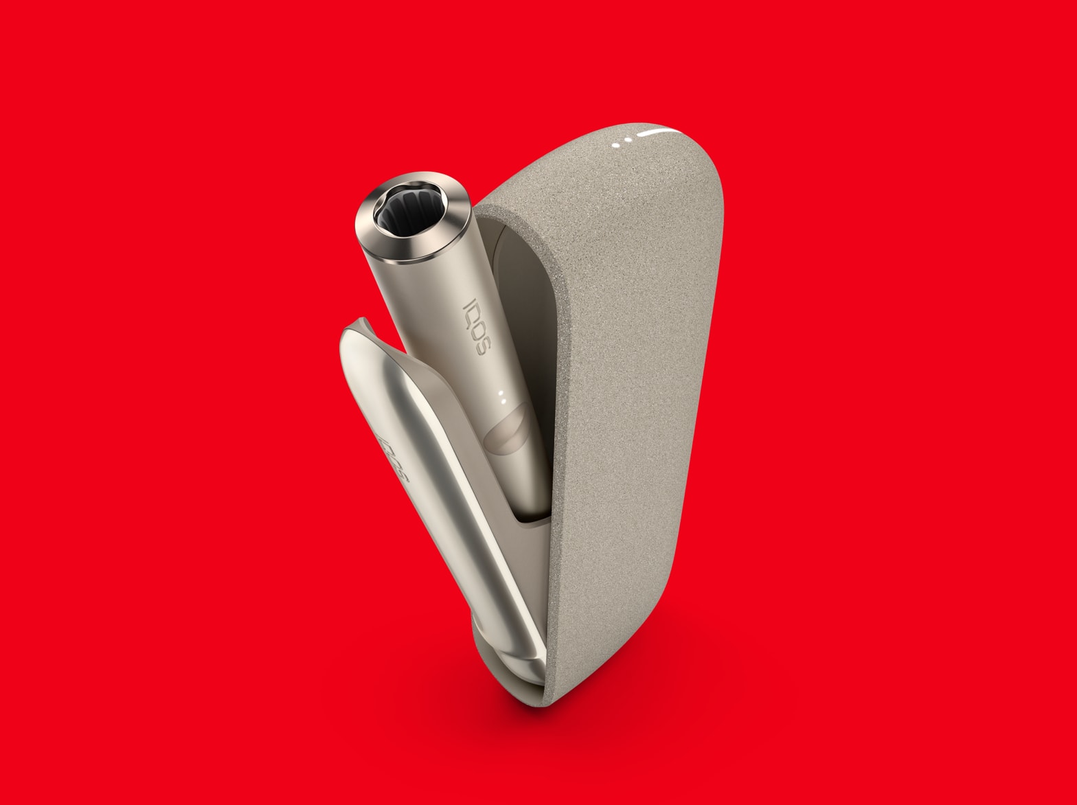 An IQOS ILUMA Holder and Pocket Charger.