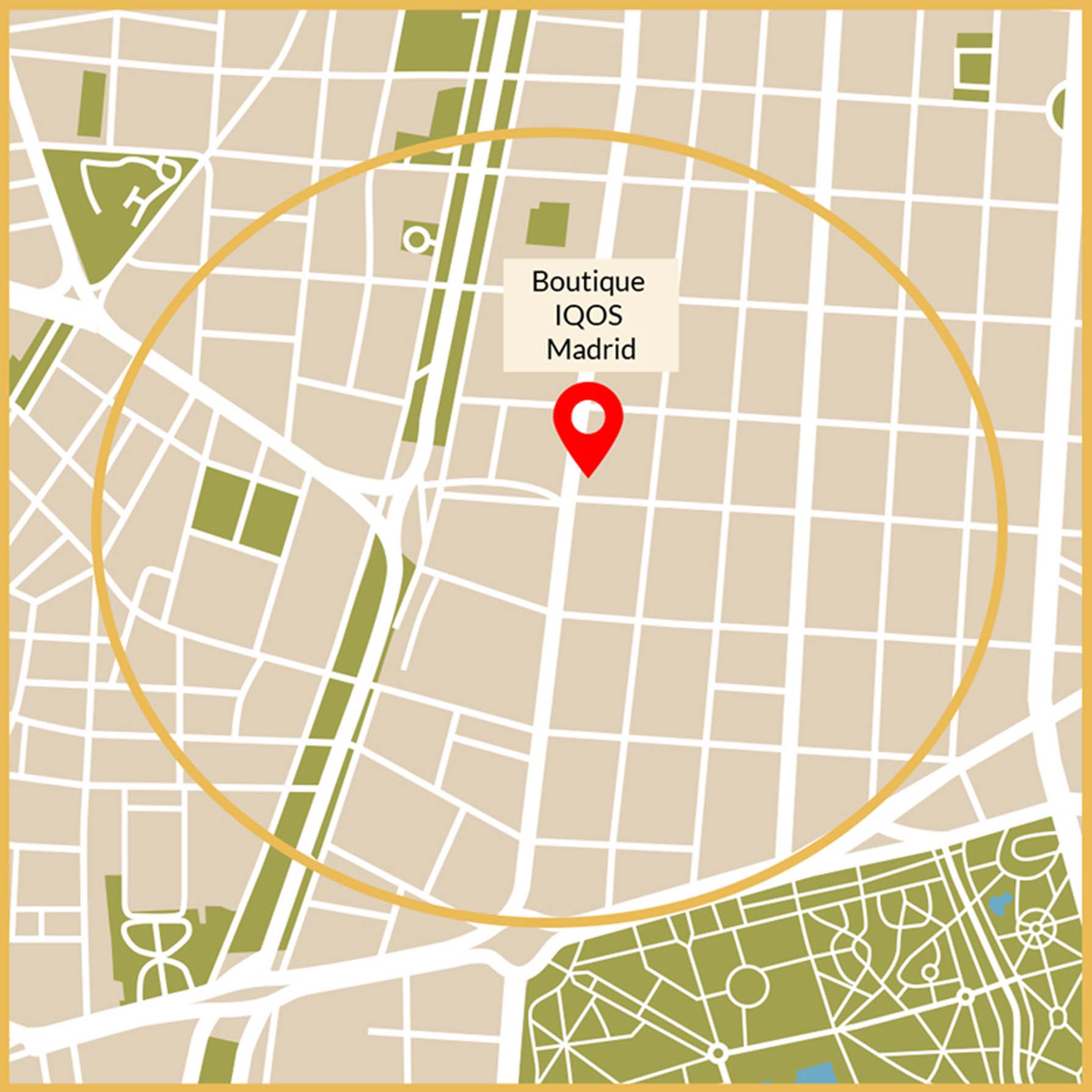 Mapa Home Delivery Service Boutique IQOS Serrano