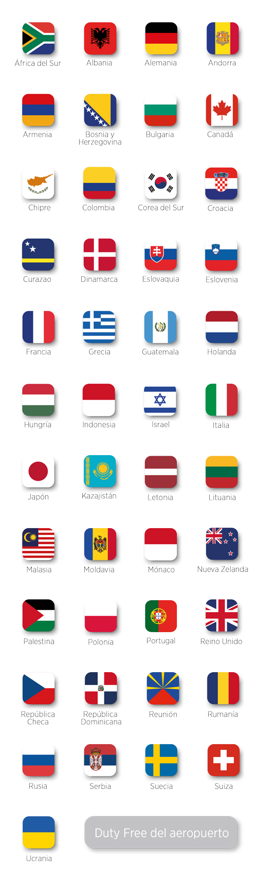 Banderas paises con garantía IQOS