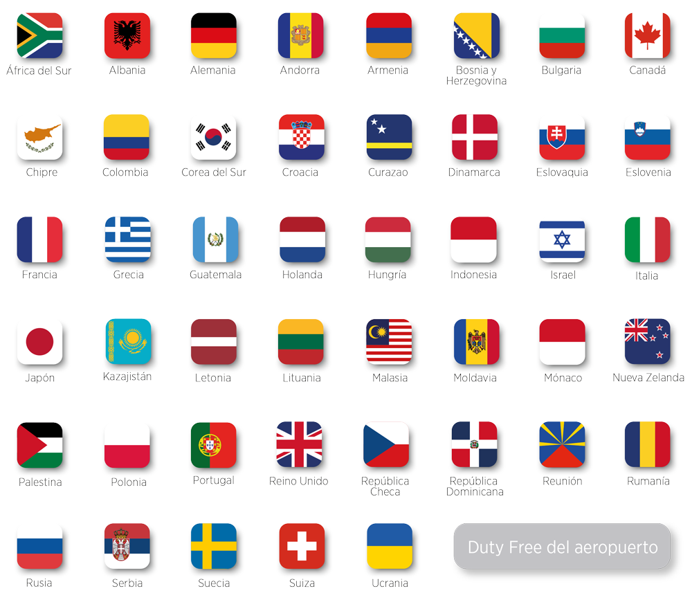 Banderas paises con garantía IQOS